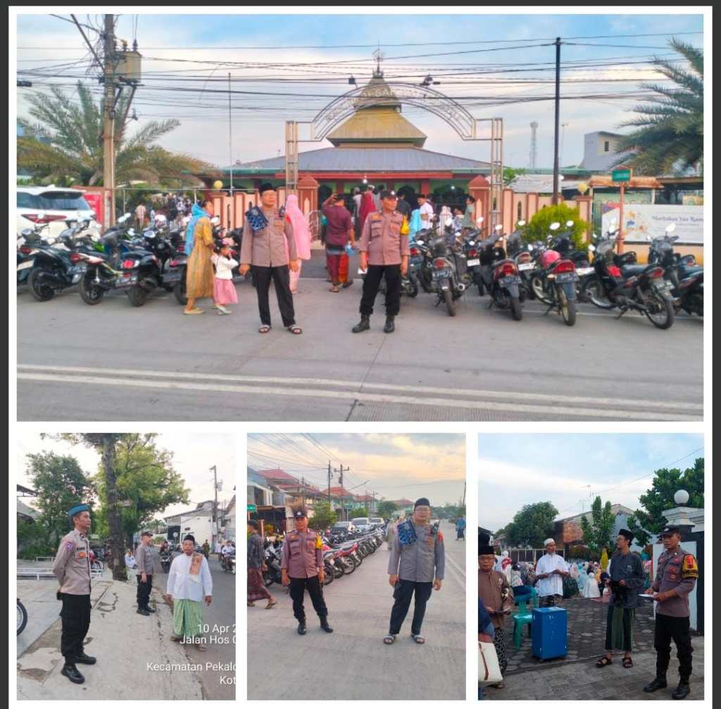 Polres Pekalongan Kota Laksanakan Pengamanan Sholat Idul Fitri 1445 H Dibeberapa Lokasi Kota&nbsp;Pekalongan