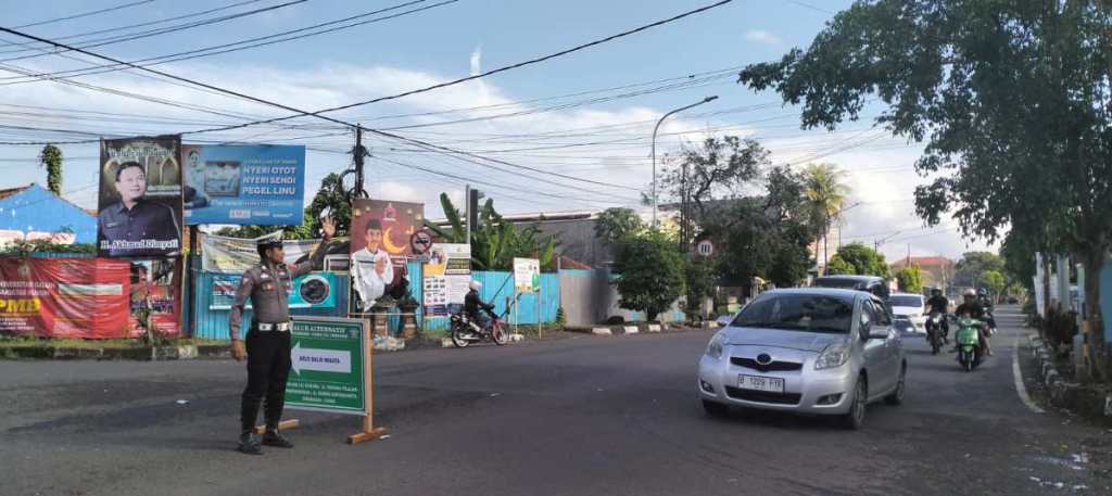 Antisipasi Jalur Wisata Menuju Pangandaran, Pos Pam Tanjungsukur Melaksanakan Pengaturan Arus Lalu&nbsp;Lintas