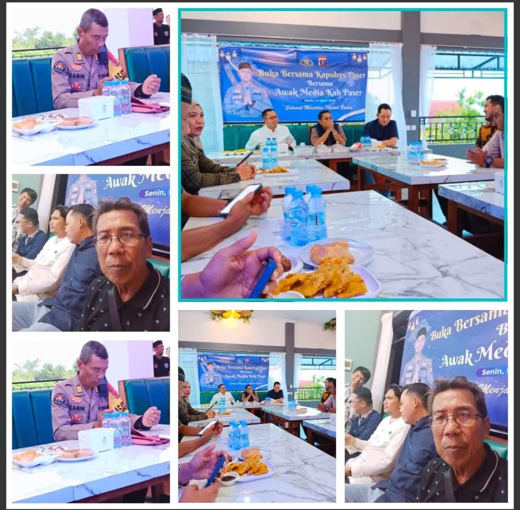 Buka Bersama Kapolres dan Wakapolres Paser Dengan Seluruh Awak Media di Kabupaten&nbsp;Paser.