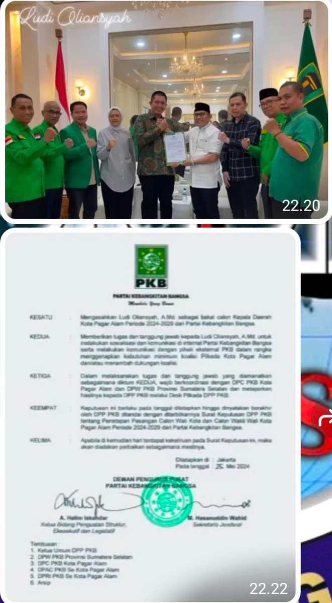 “Beredar Kabar PPP Resmi Keluarkan Rekomendasi Ludi Oliansyah Untuk Maju Pilkada Pagaralam&nbsp;?!”