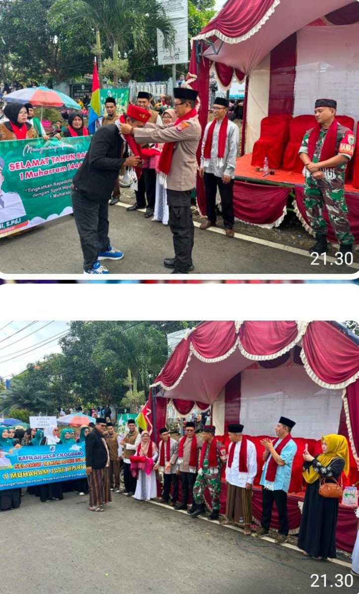 Kapolsek Cilograng Dan Anggota Melaksanakan Giat Pengamanan Pawai Ta’aruf Dalam Rangka Peringatan Hari Besar Islam 1446&nbsp;H/2024M.