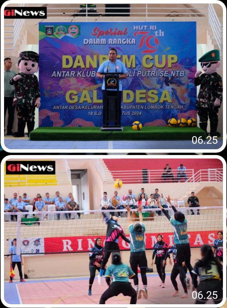 Danrem 162/Wira Bhakti Resmi Membuka Turnamen Bola Voli Danrem Cup&nbsp;2024
