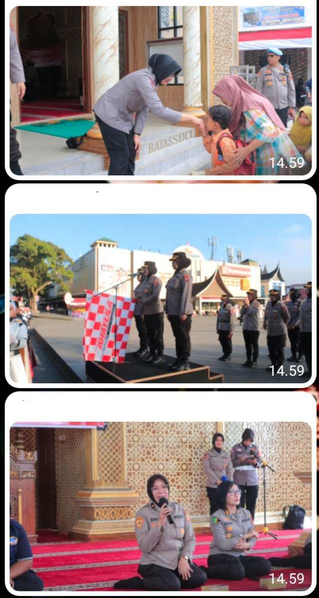 Rangkaian HUT Polwan ke-76, Ratusan Polwan Gelar Napak&nbsp;Tilas