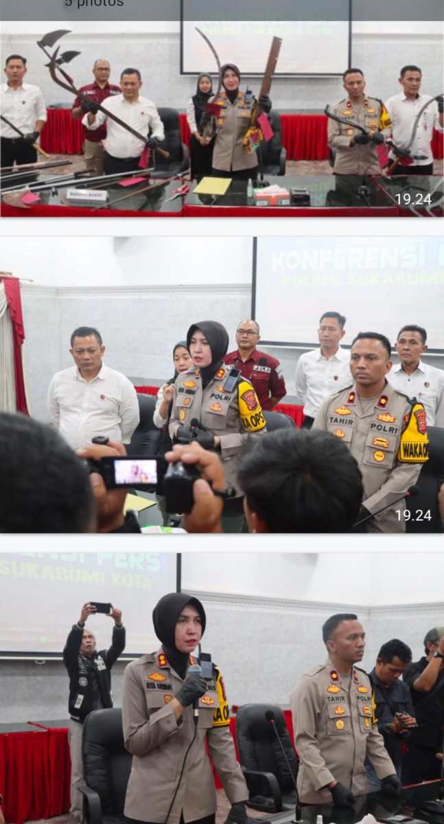 Gagalkan Aksi Tawuran Polisi di Sukabumi Amankan 12 Pemuda dan Puluhan Senjata&nbsp;Tajam